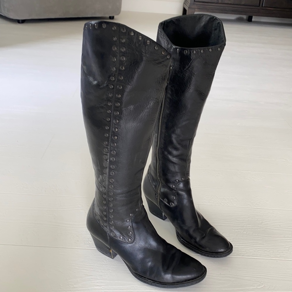 Born leather boots.  Gently worn, scuffs on heals. Super comfortable!